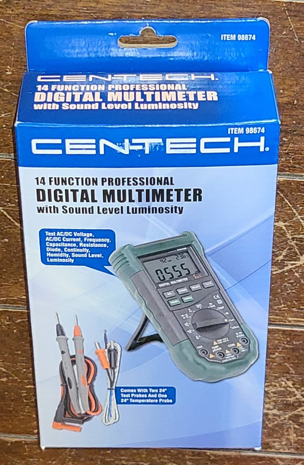 Cen-Tech 14 Function Professional Digital Multimeter w/Sound Level #98674