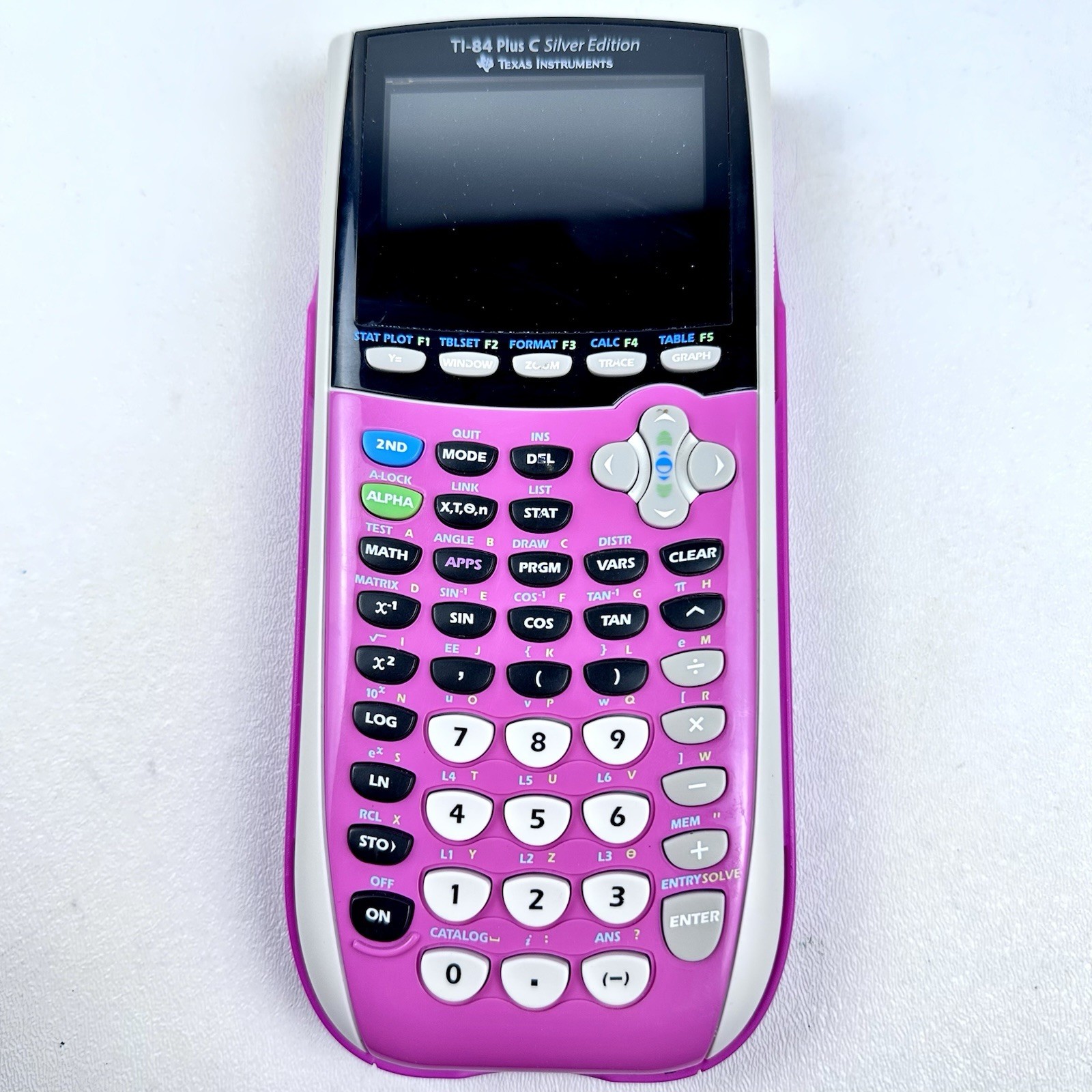 Texas Instruments Ti-84 Plus C Silver Edition Graphing Calculator Pink Works