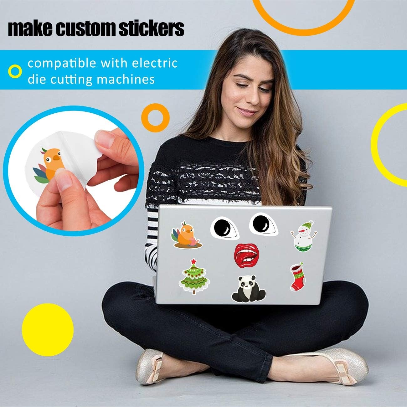 Premium Printable Vinyl Sticker Paper for 8.3 x 11.7, Matte White-25 sheets