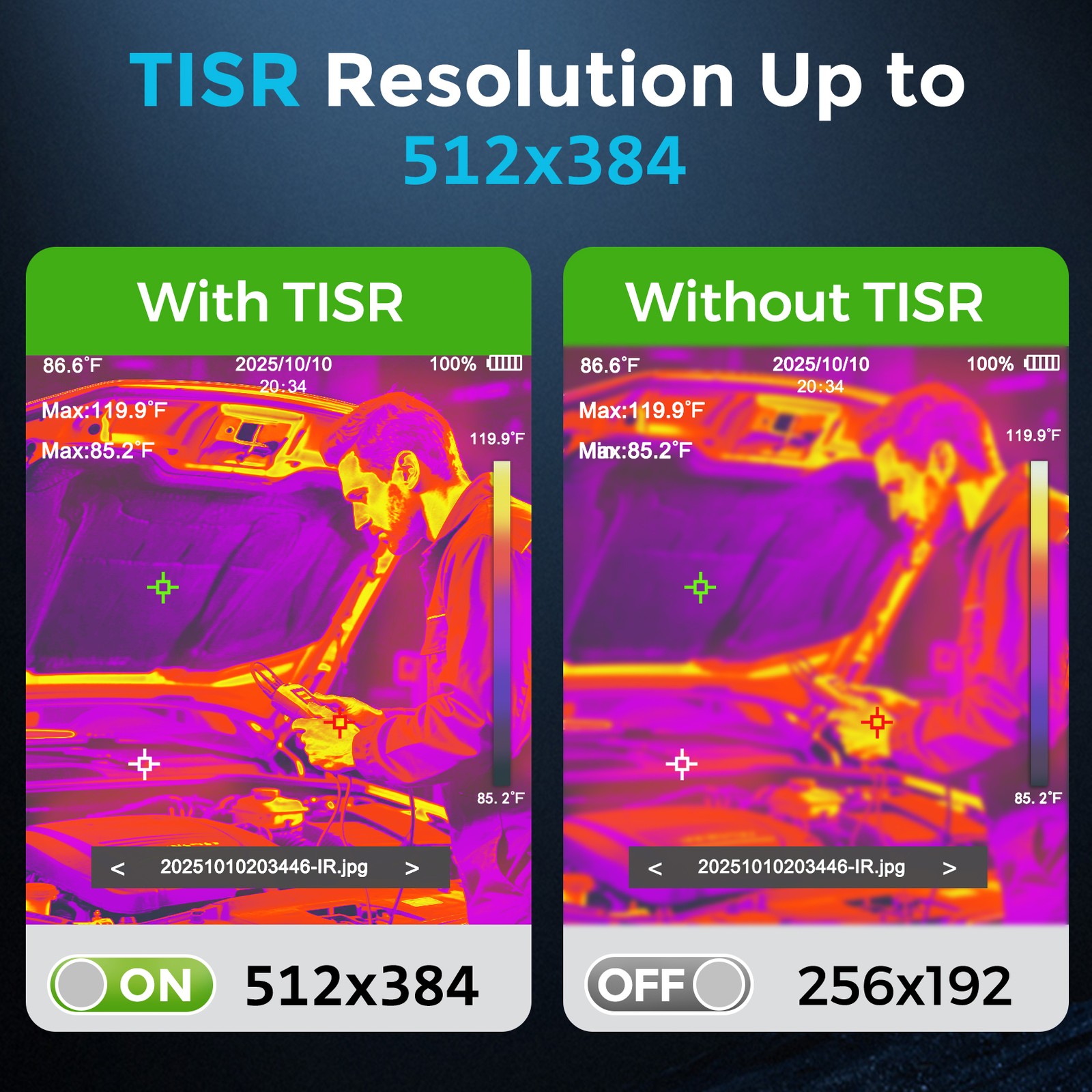 Infrared Thermal Imager 512×384 High-Res W/SD Card Support Video Recording