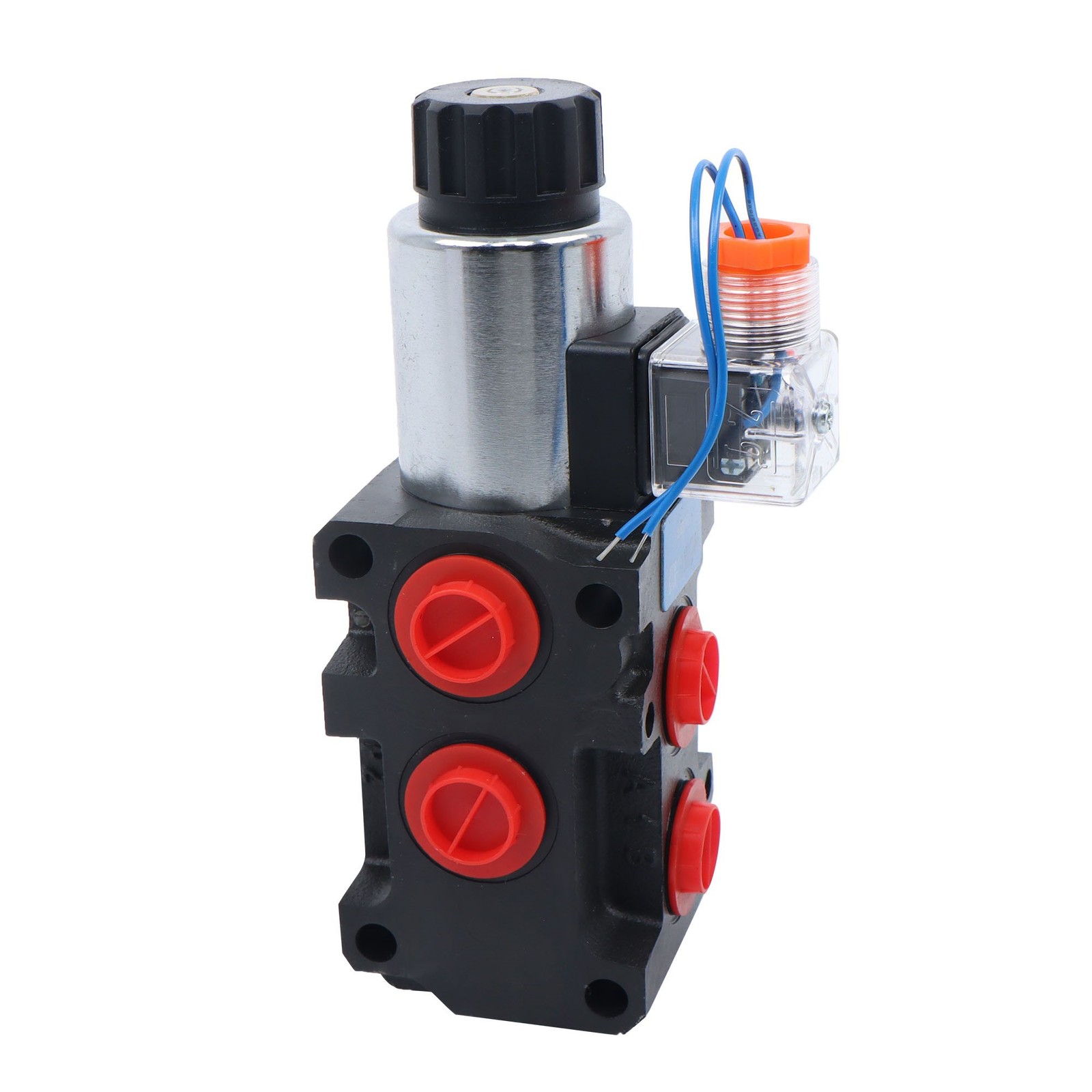 #10 SAE 6 Port 12V DC Hydraulic Solenoid Selector Diverter Valve 3Plug 13 GPM