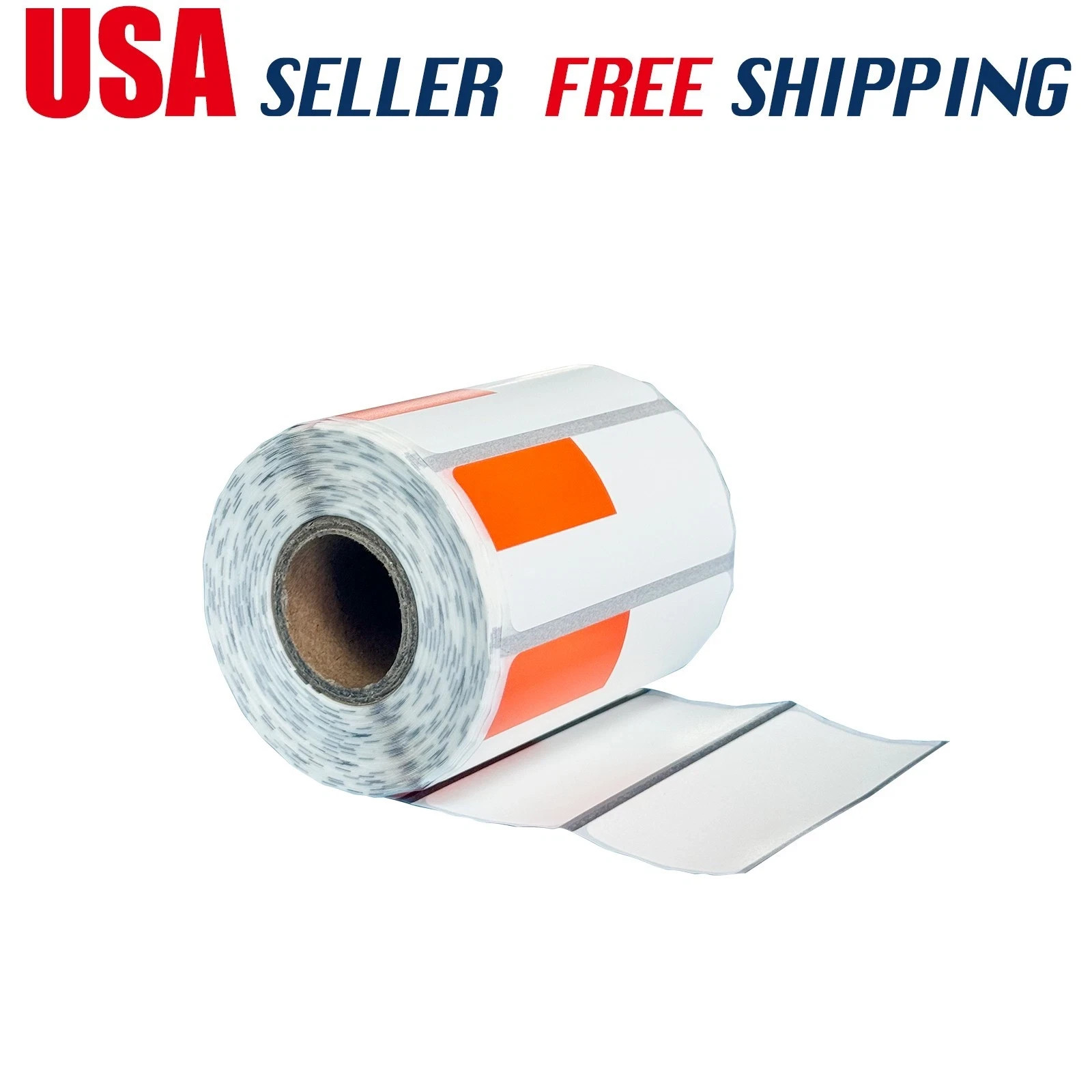Zebra 2 5/8 x 1 1/8 POLYPRO 4000D Orange Price tag, 500 Labels 24 Rolls BOX M