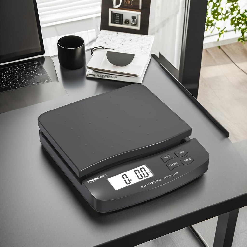 Extra Large LCD Digital Table Top Scale – 65 lb Max, Perfect for Shipping Needs