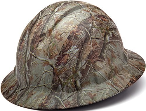 Pyramex Ridgeline Full Brim Hard Hat, 4-Point Ratchet Suspension, Hi-Vis Lime