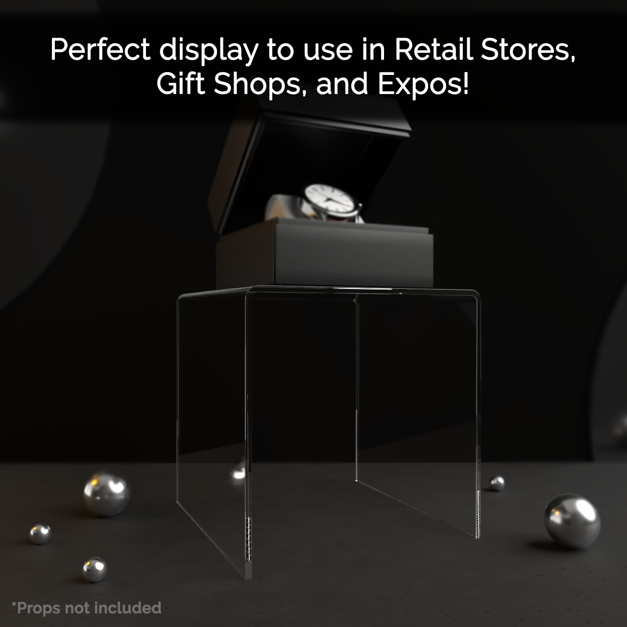 6 Pack 5″ Square Riser Display Retail Merchandise Acrylic Platform