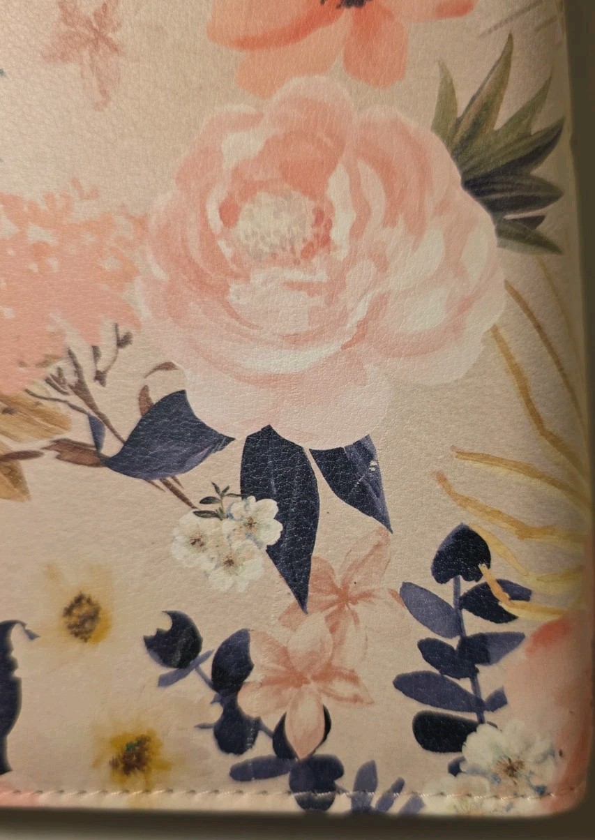 Agenda 52 Pink Floral Planner Binder 6-Ring Organizer Notebook 7×9 W/ Note Page