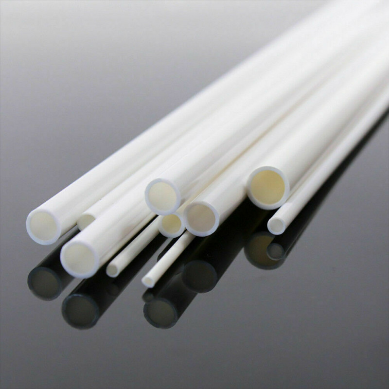 White ABS Round Hollow Tube 2mm-8mm Styrene Plastic Pipe DIY Model Crafts 250mm