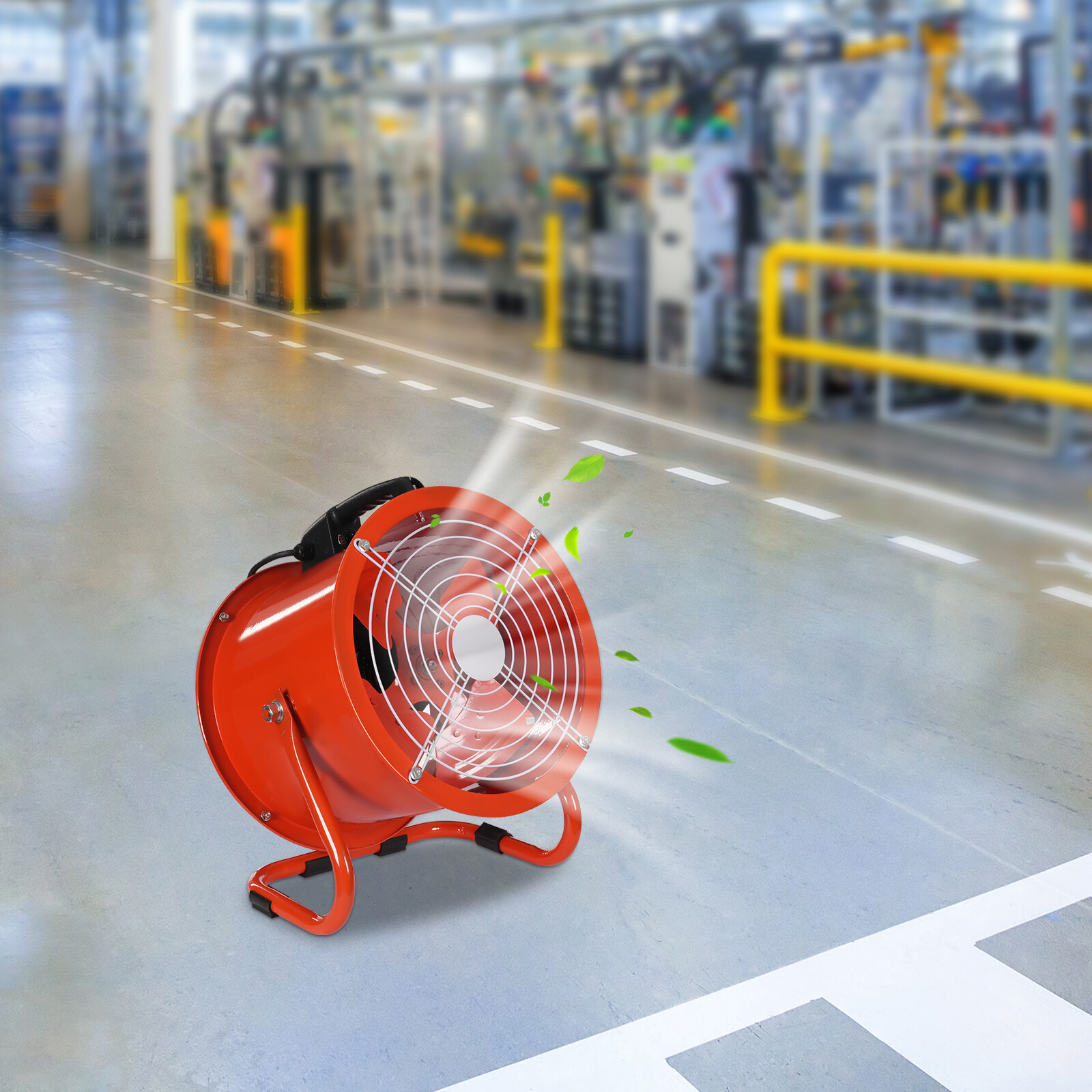 Axial Blower Exhaust Fan 12″ Portable Exhaust Fan Utility Blower Fan Ventilation