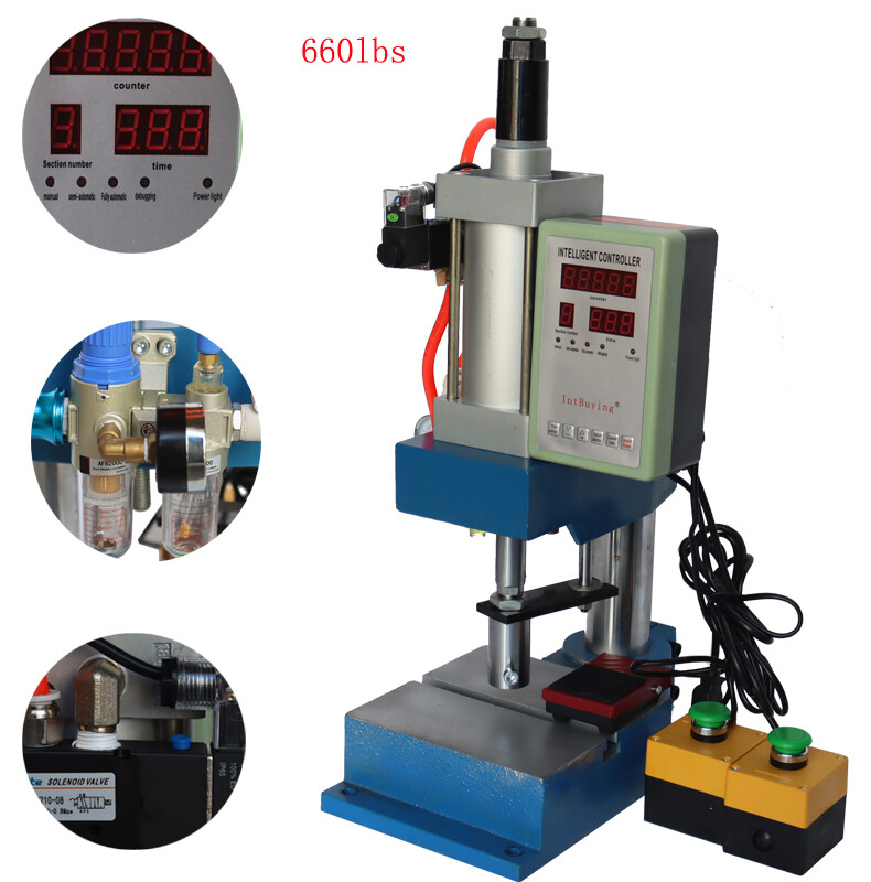 660lbs 0.78″ Pneumatic Punch Machine with Display Controller 110V SCJ3*3.9-1.9in