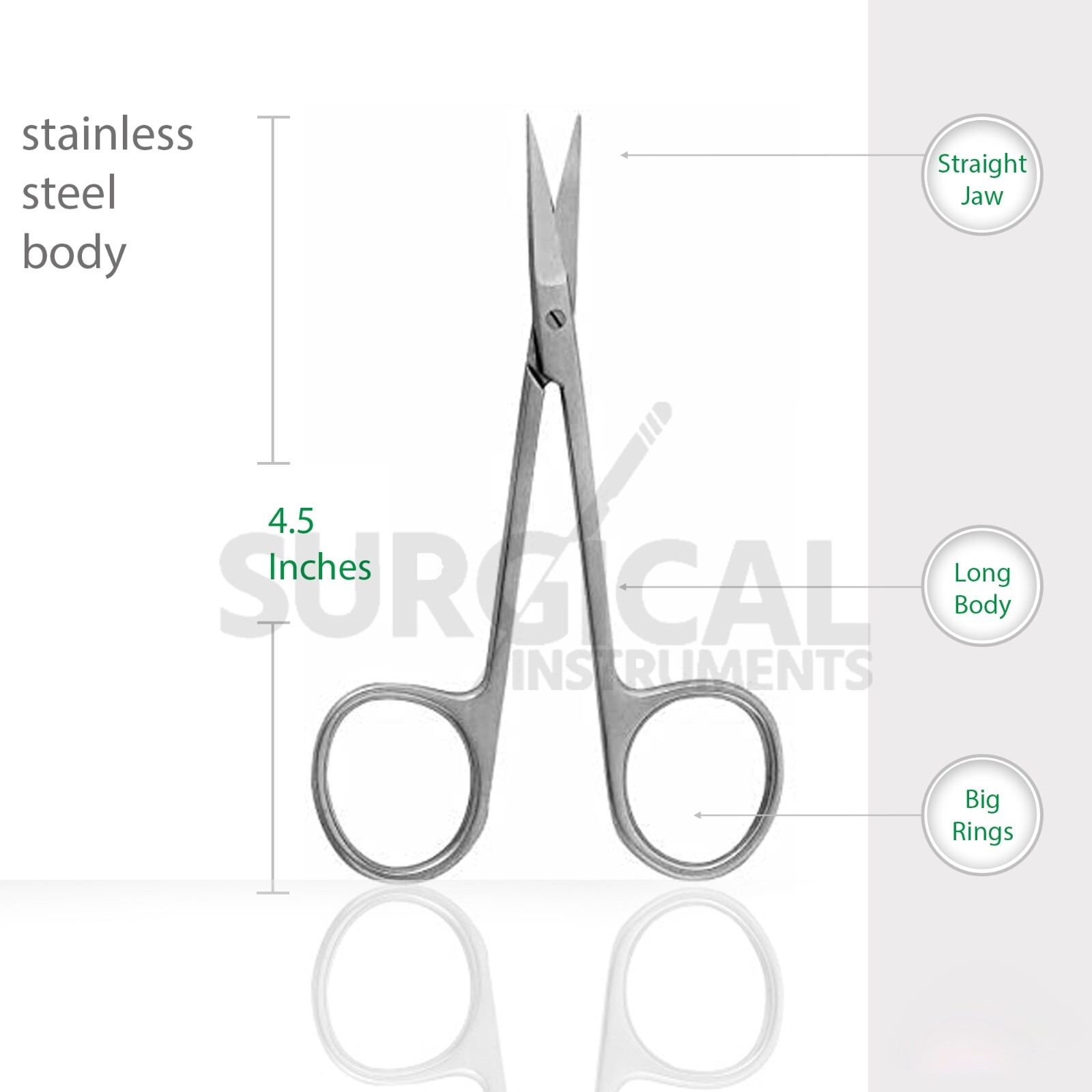 12 Iris Scissors 4.5″ Curved & Straight Surgical Dental Instruments German Grade