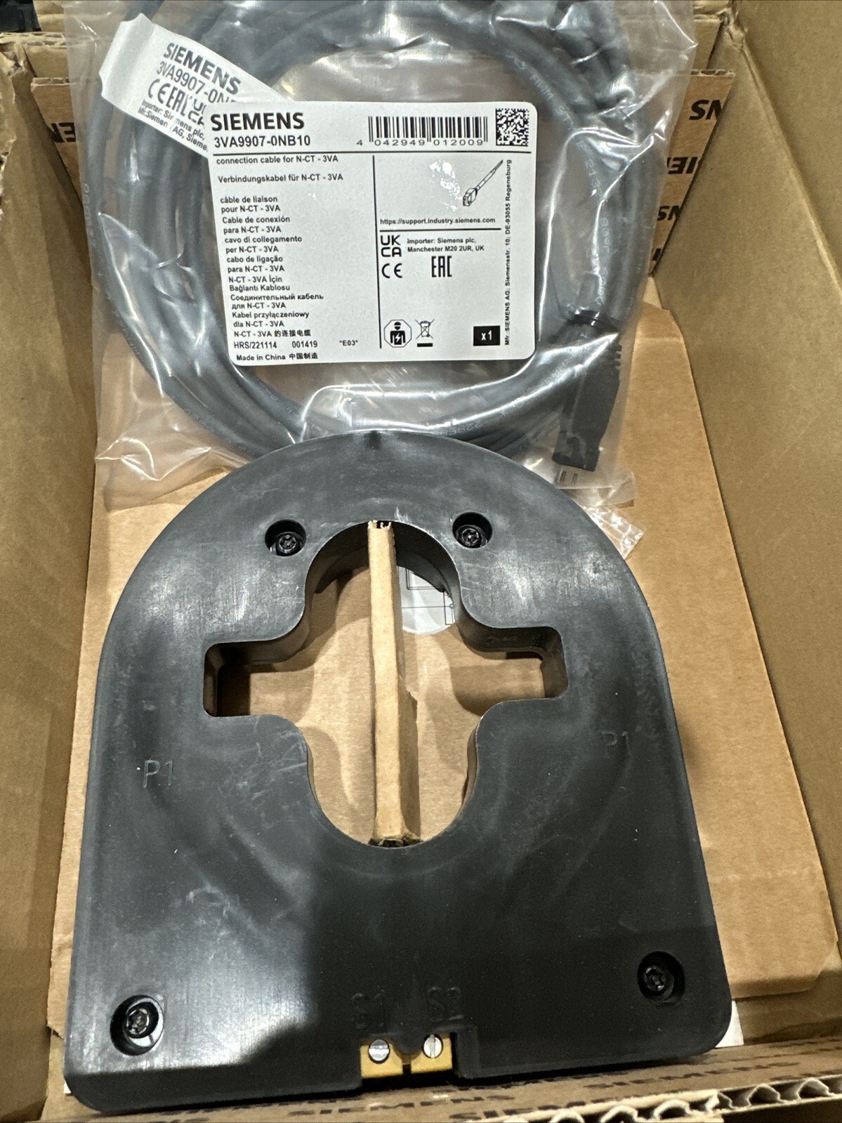 ⚡️Siemens 3VA9377-0NA10 External Neutral Current Transformer 400/600A⚡️