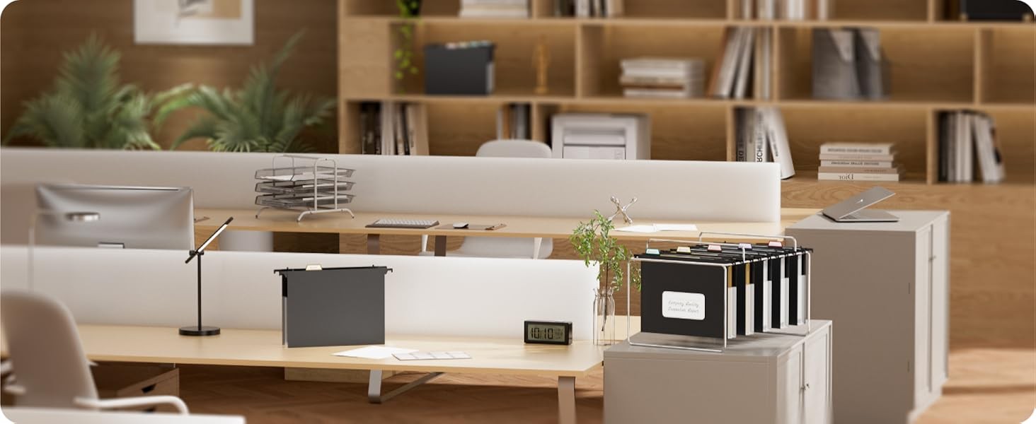 Extra Capacity Plastic Hanging File Folders, 3 Pack Reinforced Expanding Hang