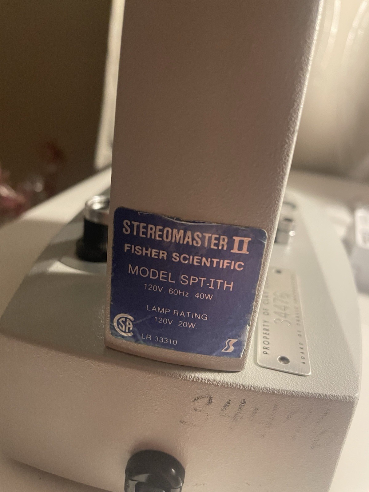 Fisher Scientific Stereomaster II SPT-ITH Binocular Microscope with SW10X