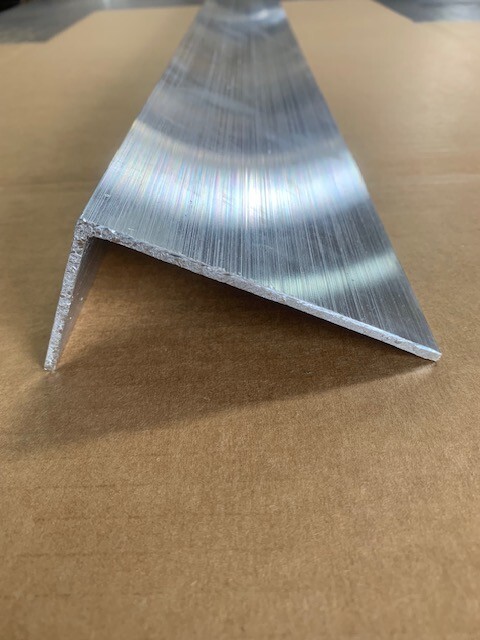 1/8″ Thick x 2″ x 4″ Aluminum Angle x 14″ Length, 6063-T52 Aluminum