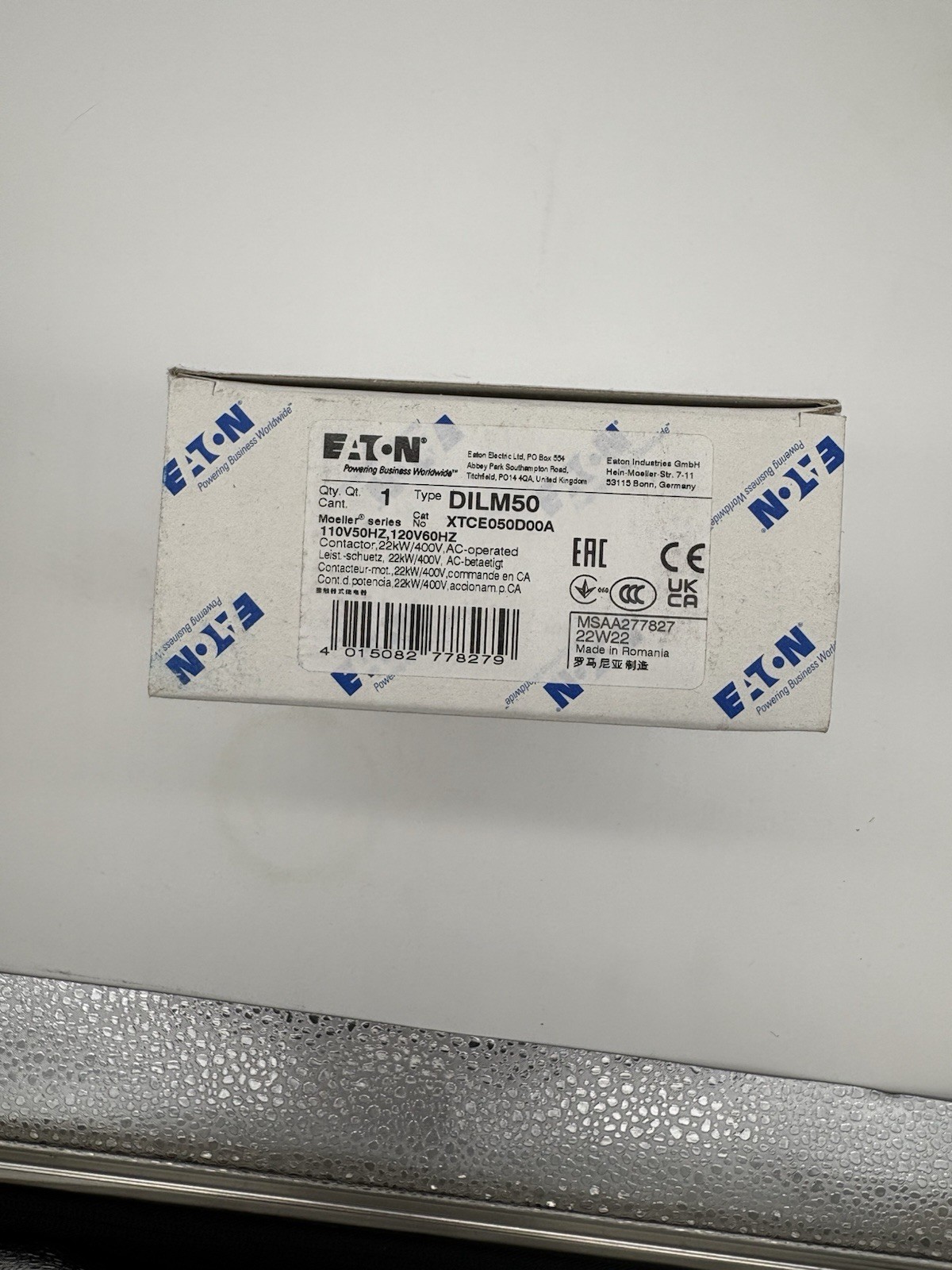 Eaton PKZMO-6,3 Motor Protector Breaker 4.0-6.3A 3-Pole 3-Phase AC NIB