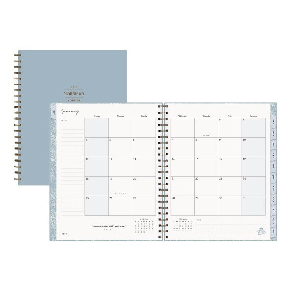 8.5"x11" 2026 Weekly/Monthly Wirebound Planner Hardcover