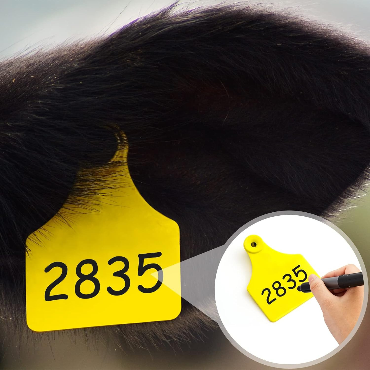 Black Ink Cattle Marking Pen – Ear Tag Marker for Cow Sheep Horse & Donkey