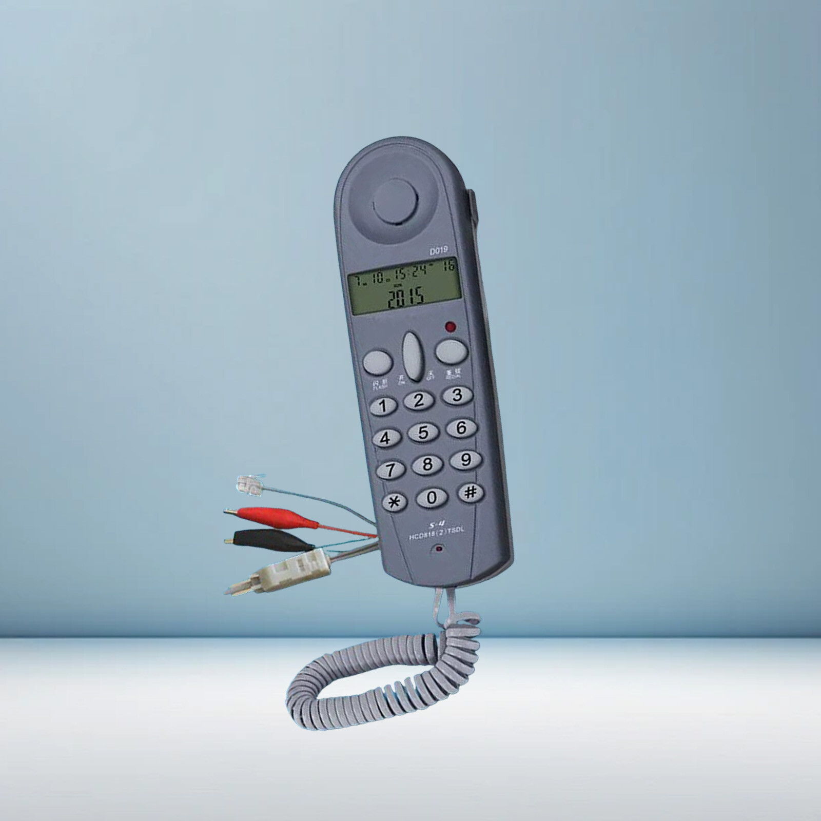 Grey Telephone Phone Butt Test Tester Cable Set Tool Line FaultP7R2