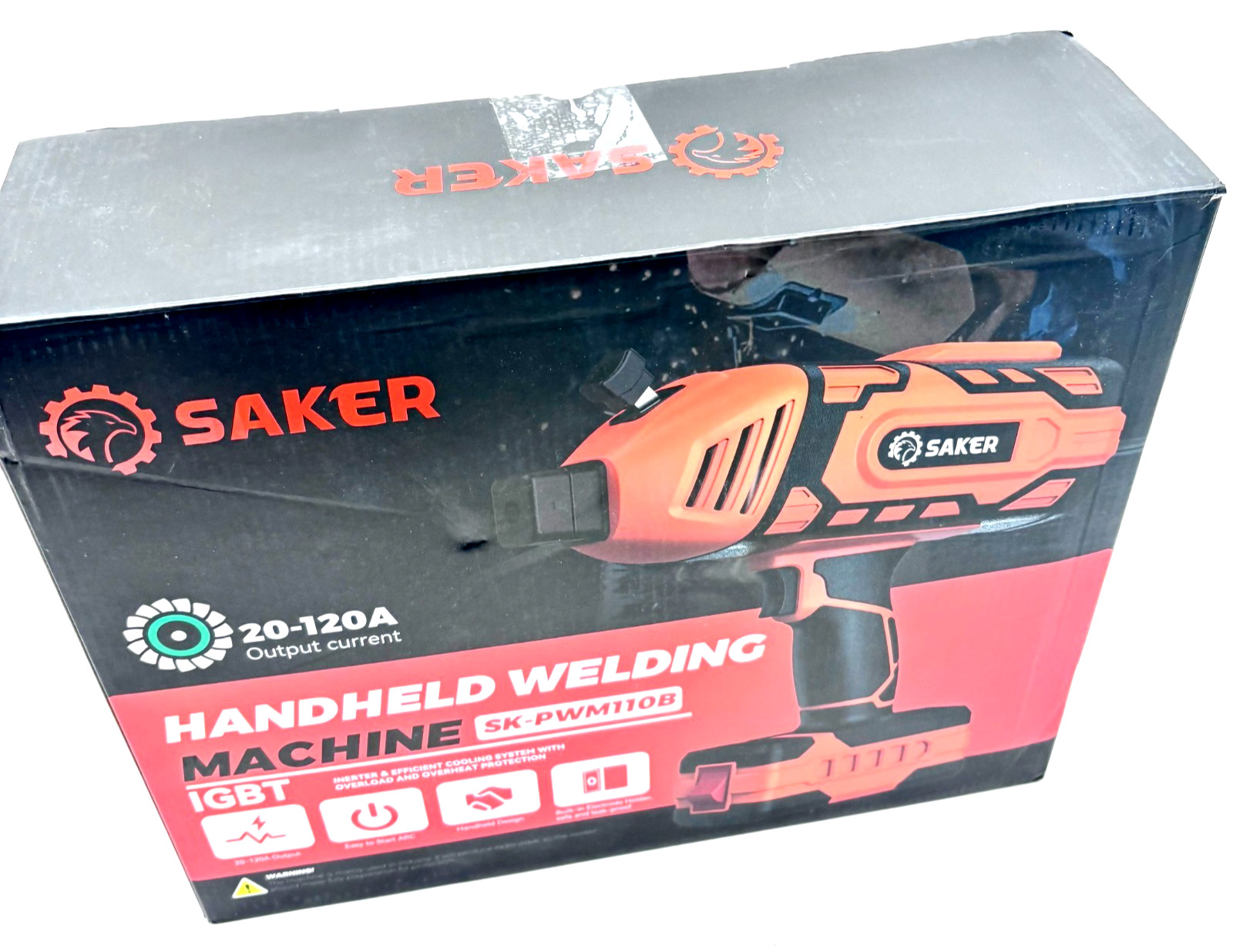 Saker SK-PWM110B Handheld Welding Machine 20-120A Orange