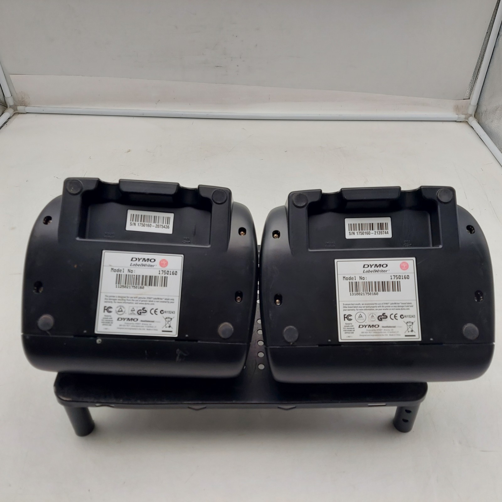 Lot of 2 DYMO LabelWriter 450 Twin Turbo 1750160 Direct Thermal Label Printer