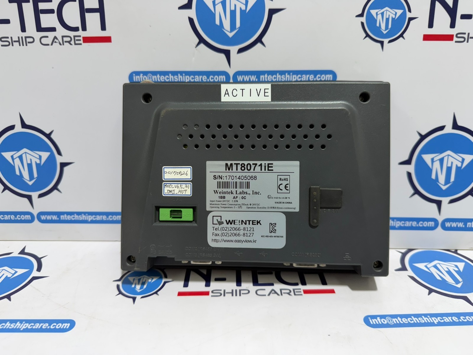 Weintek MT8071iE HMI Touch Panel 7″ Operator Interface 24VDC Industrial Display