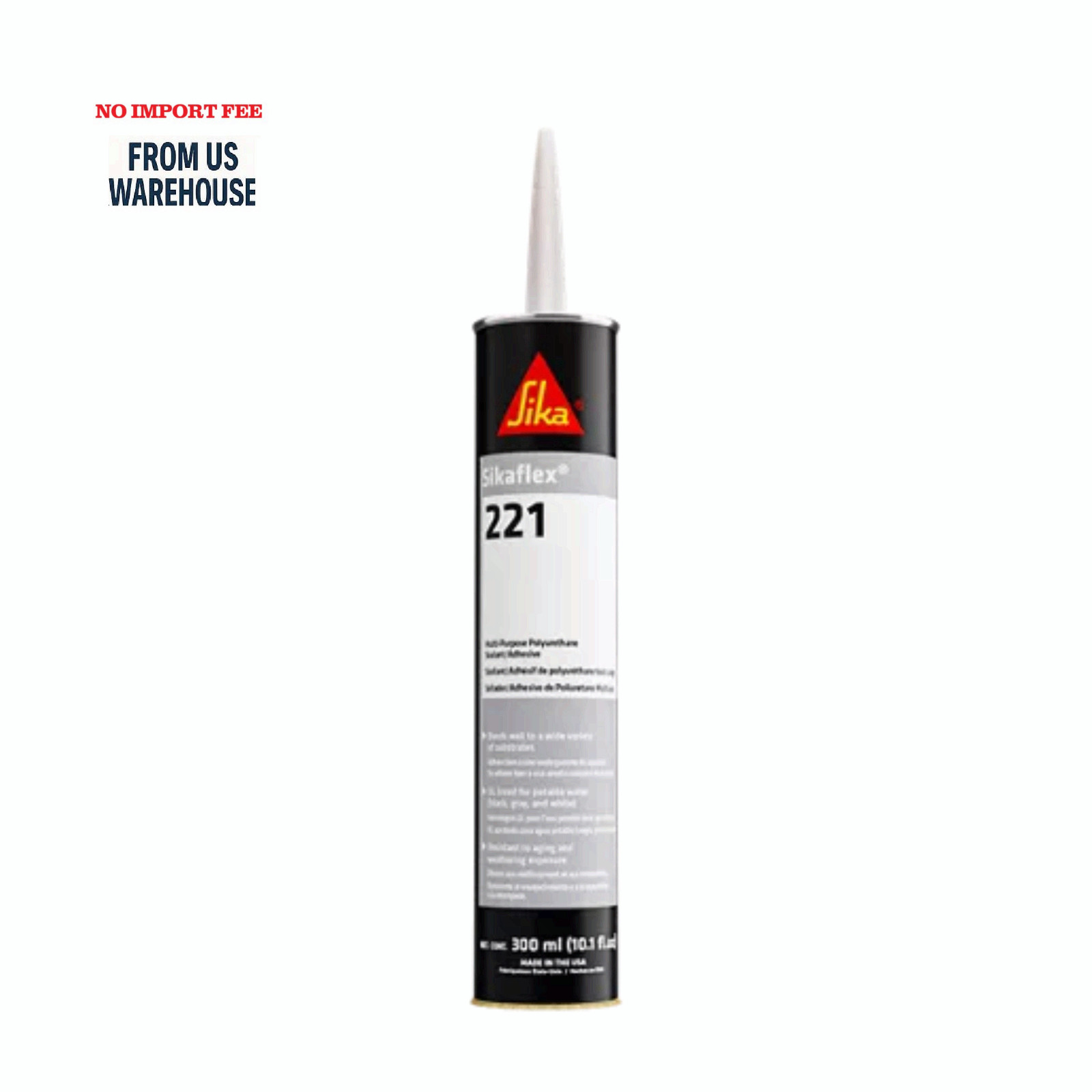 Sikaflex-221 Adhesive and Sealant 10.1 fl. oz Cartridge White (24pk)