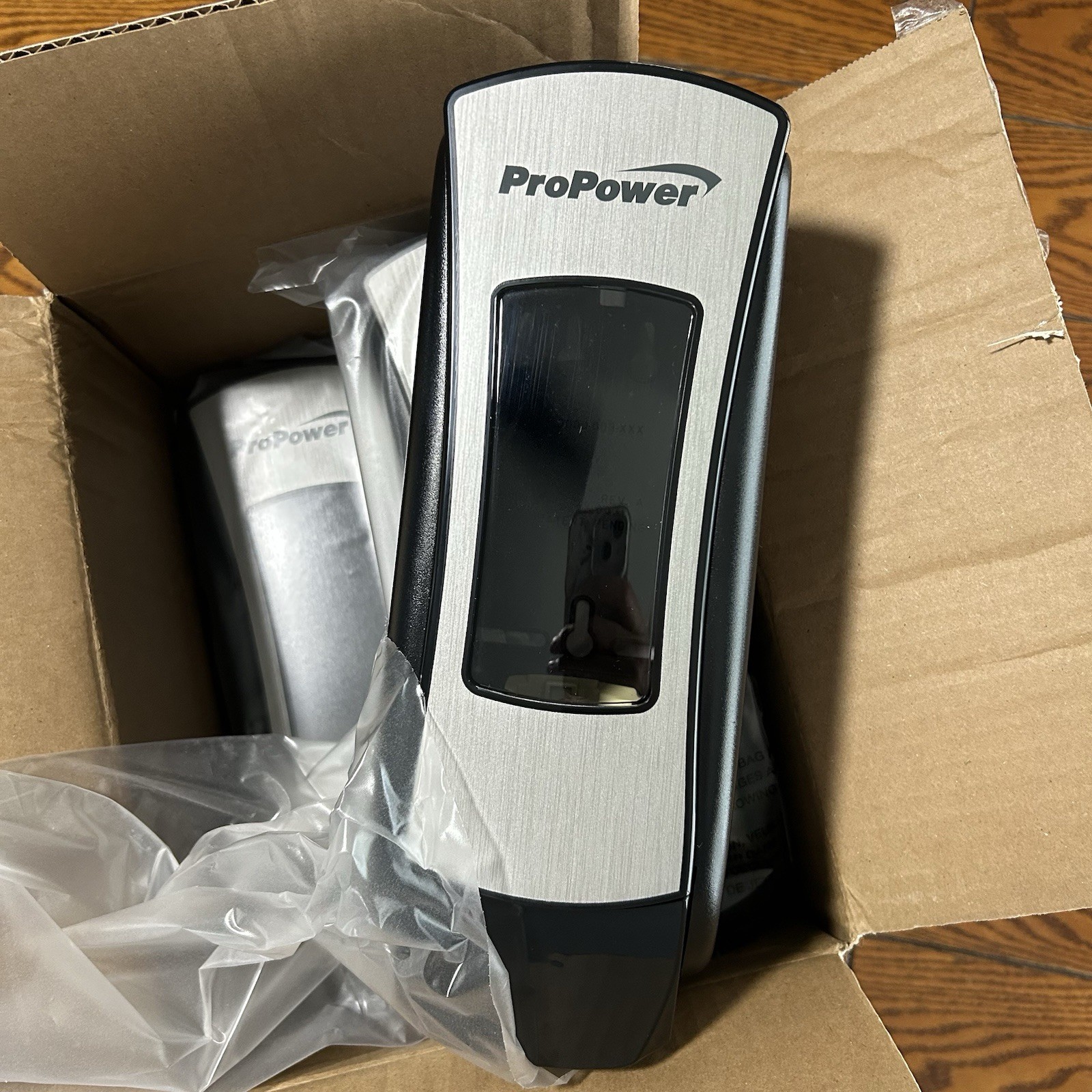 ProPower Manual Soap Dispenser 6-1250mL Black And Chrome Box Of 6 NEW Open Box