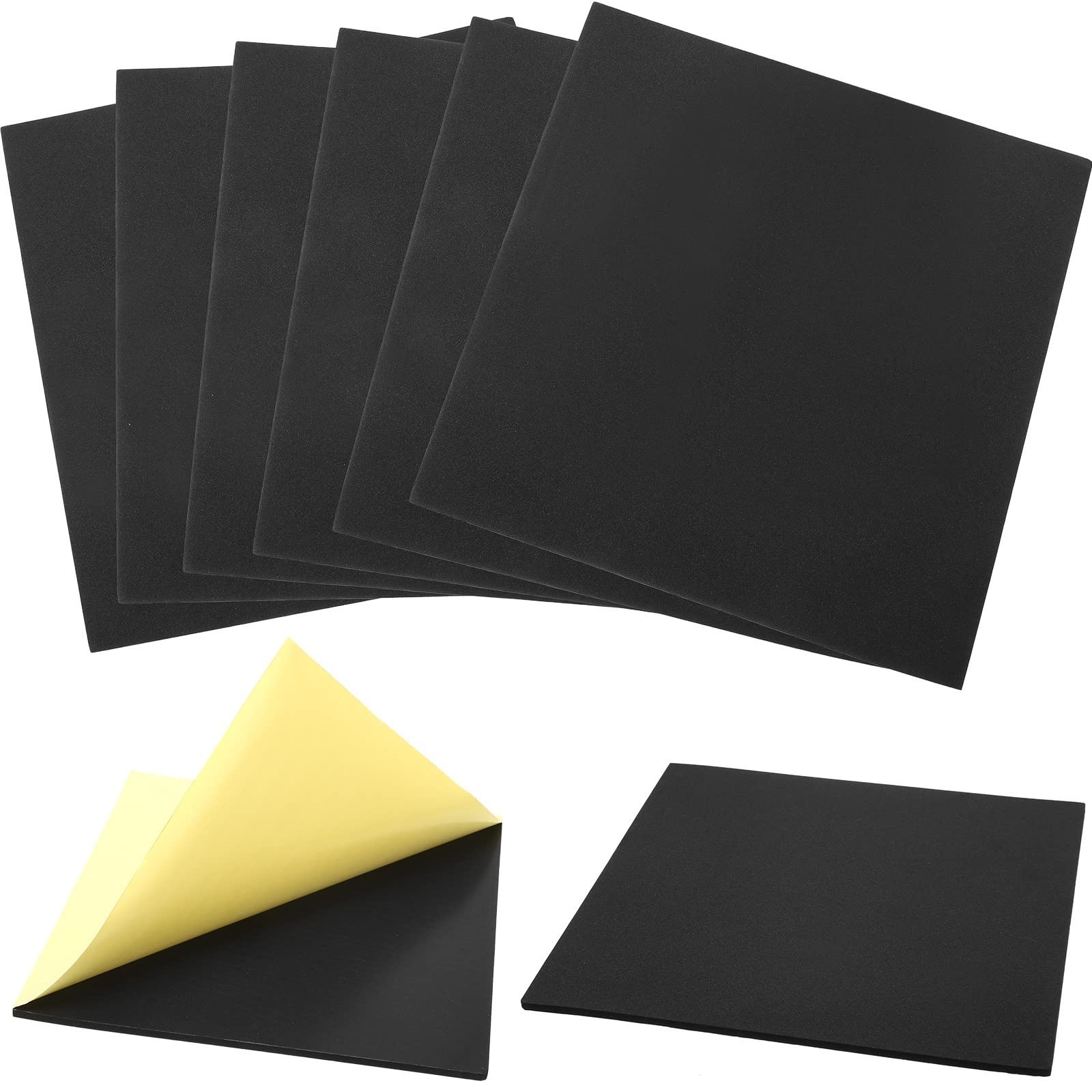 8 Pcs Self-Stick Foam Padding Sheets – Anti-Vibration Rubber Pads for Crafts & F