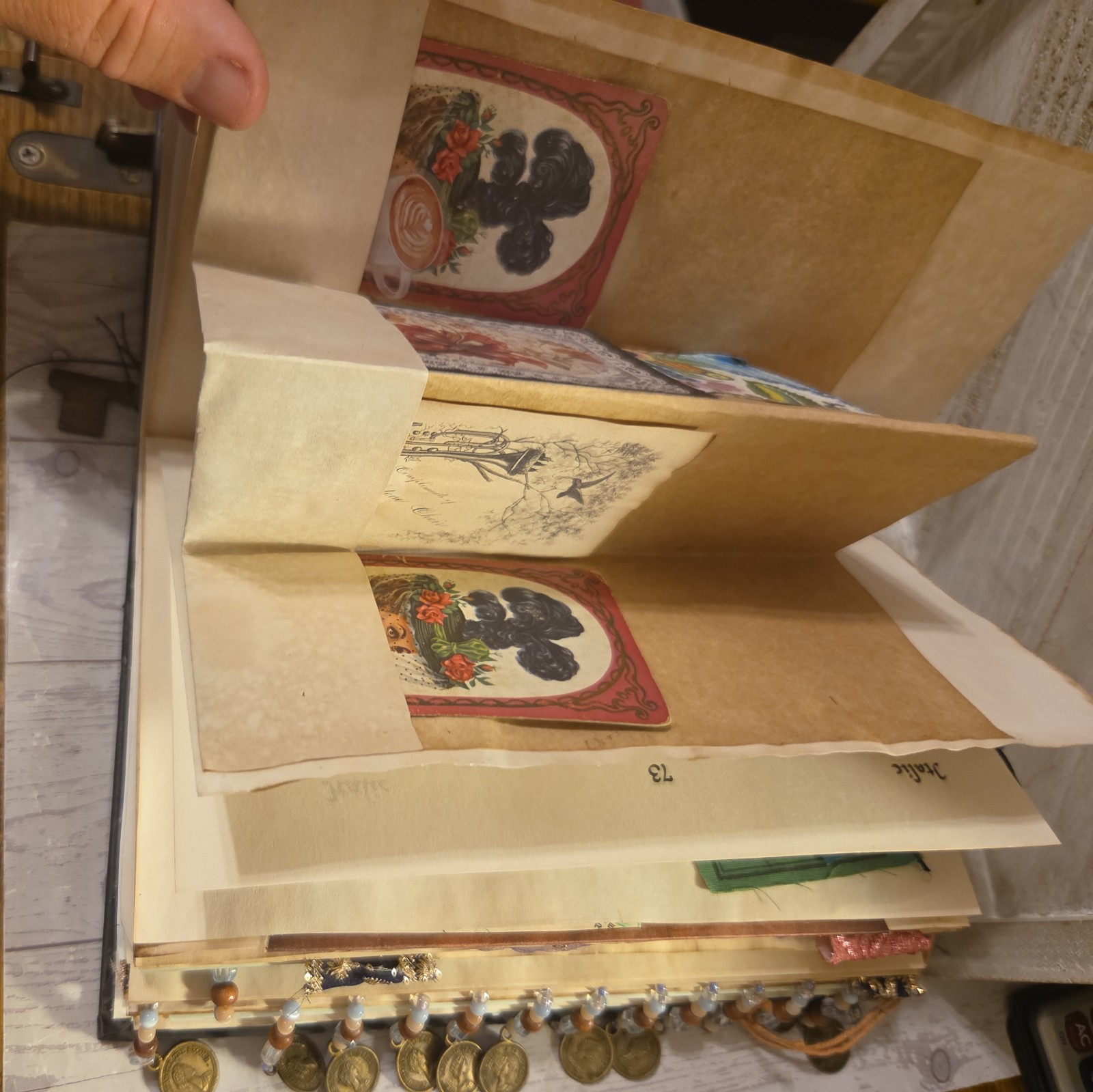Fully Embellished Handmade World Traveler Themed Junk Journal 88 pages