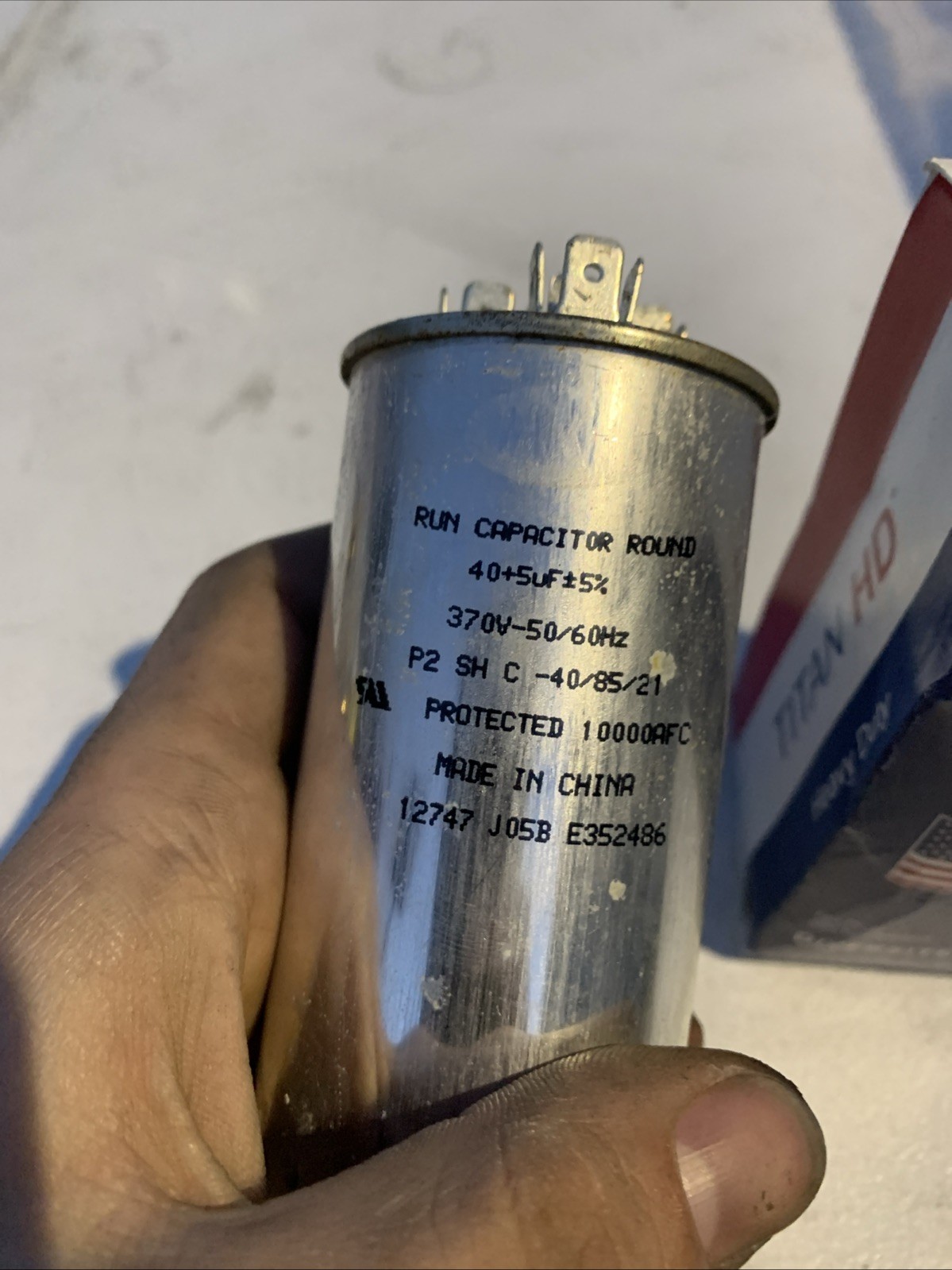 Packard PRCFD405A Titan HD 40/5 MFD 440/370V Dual Round Run Capacitor