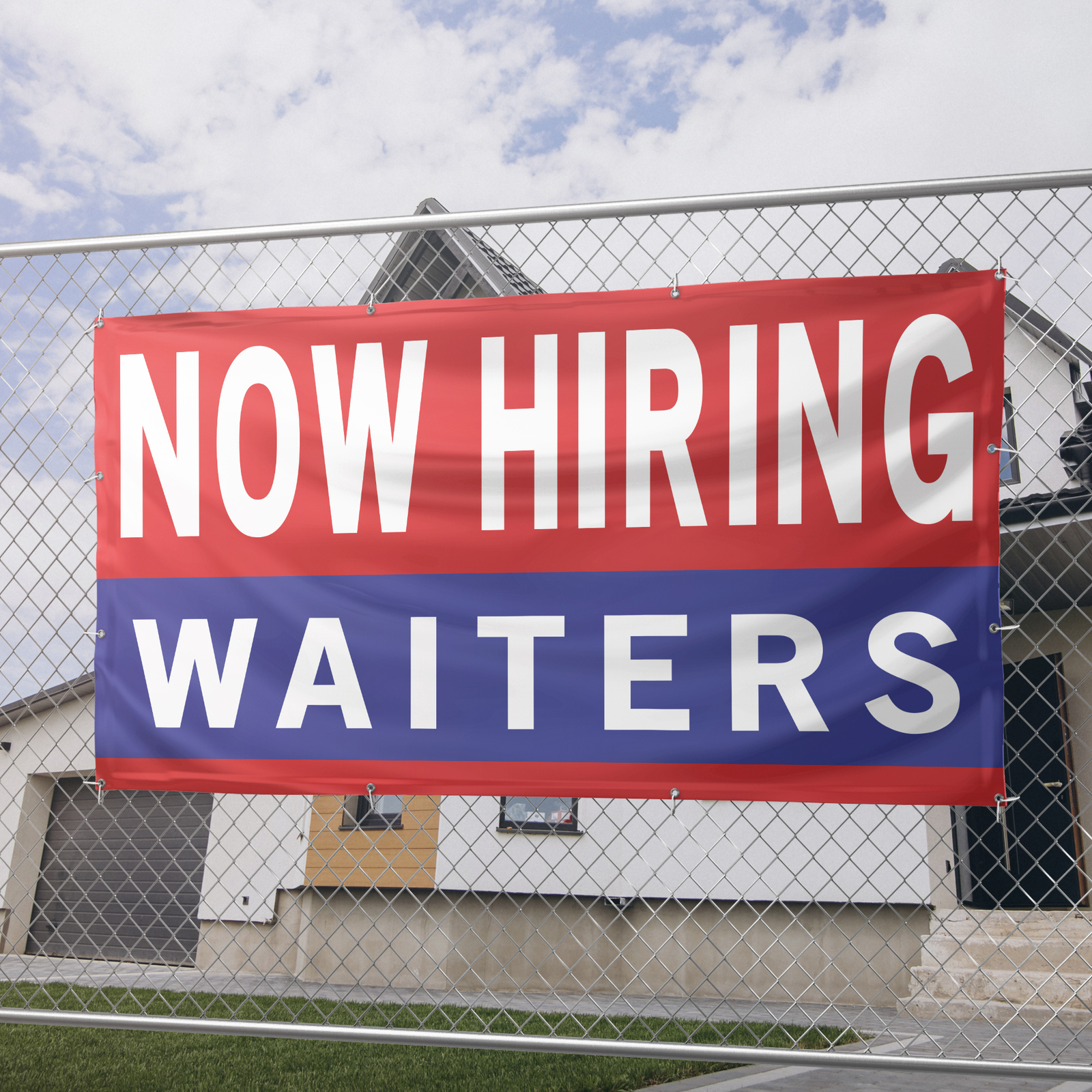 Now Hiring Waiters 13 oz Heavy Duty Vinyl Banner Waitress Waiter Jobs Available