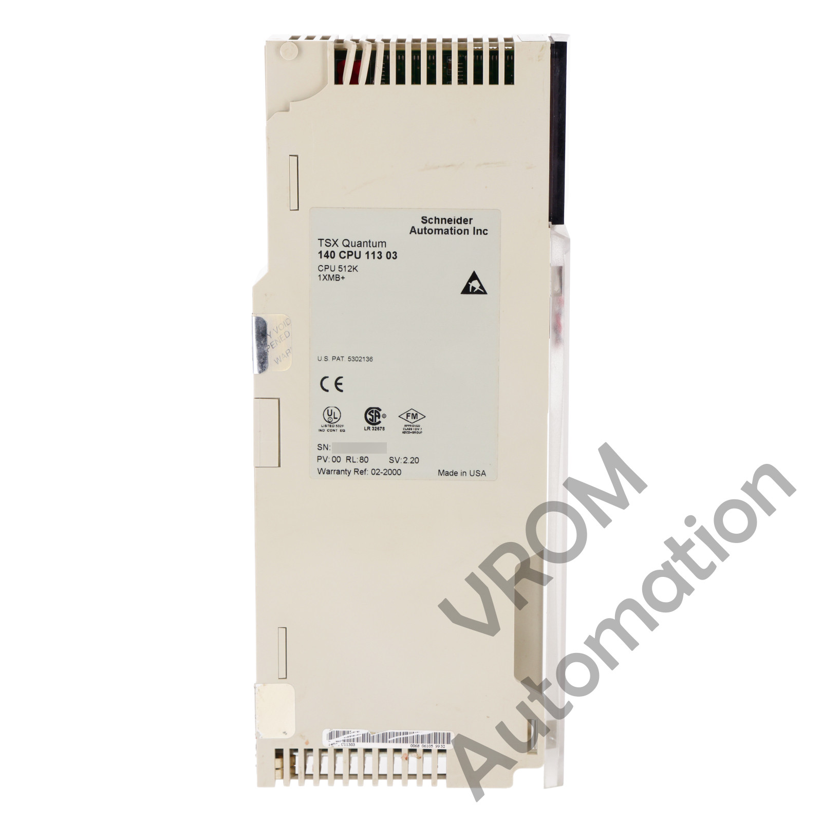 Modicon Schneider 140-CPU-113-03 CPU 512K RAM