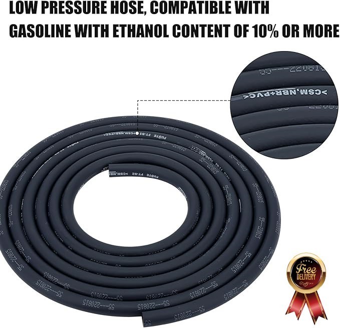 5.5Mm Fuel Line 1/5 Inch Gas Tube Fuel Hose 5 Feet for ATV Quad Pit Dirt Bike