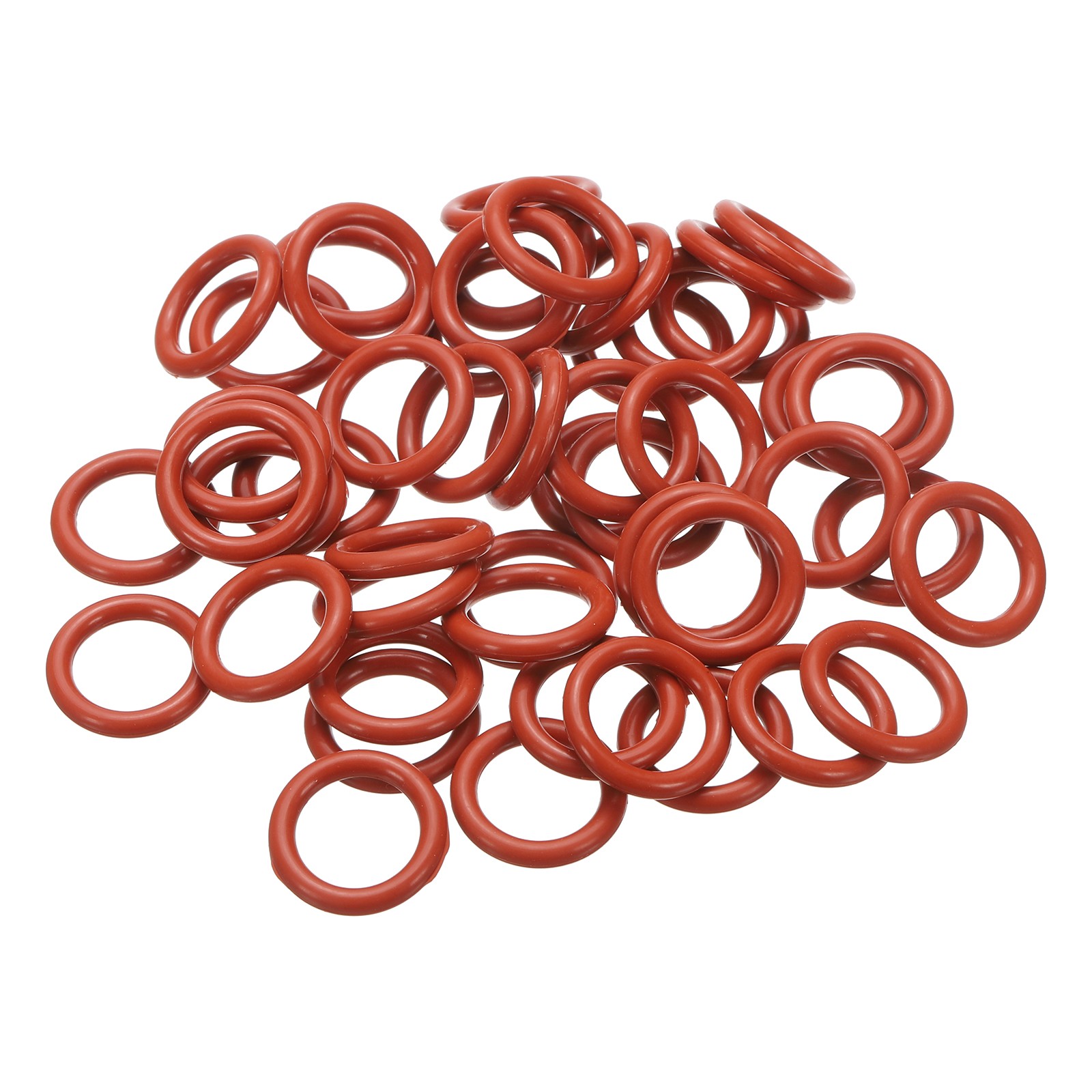 50Pcs Silicone O-Ring 21mm OD 15mm ID 3mm Width VMQ Sealing Gasket, Red
