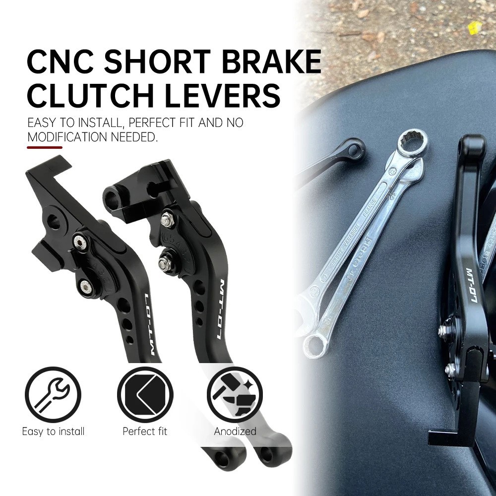 2025 Short Brake Clutch Lever For YAMAHA MT-07 MT07 MT-09 MT09 Tracer