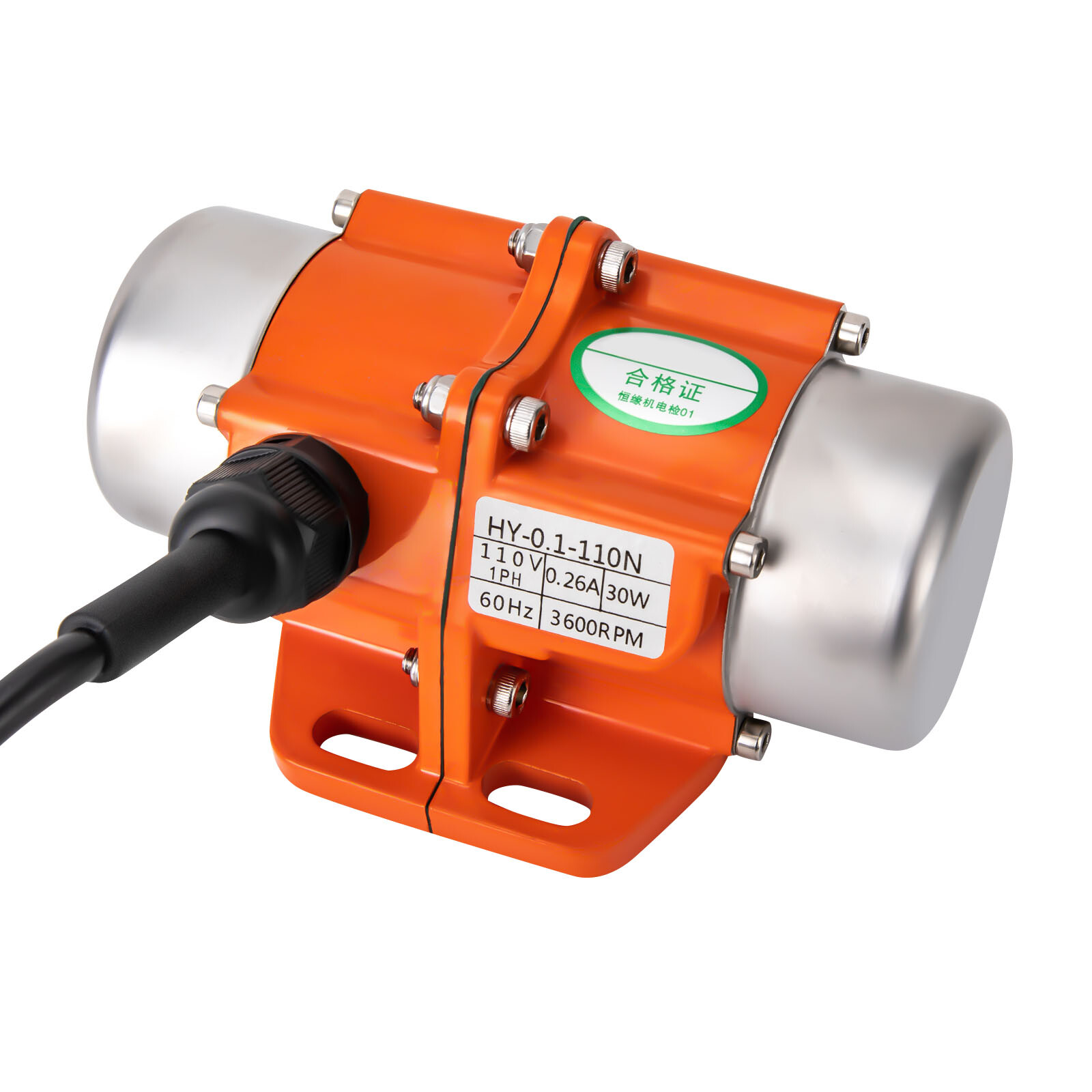 30W Vibration Motor AC Vibrating Asynchronous Motor w/ Speed Controller 3600RPM