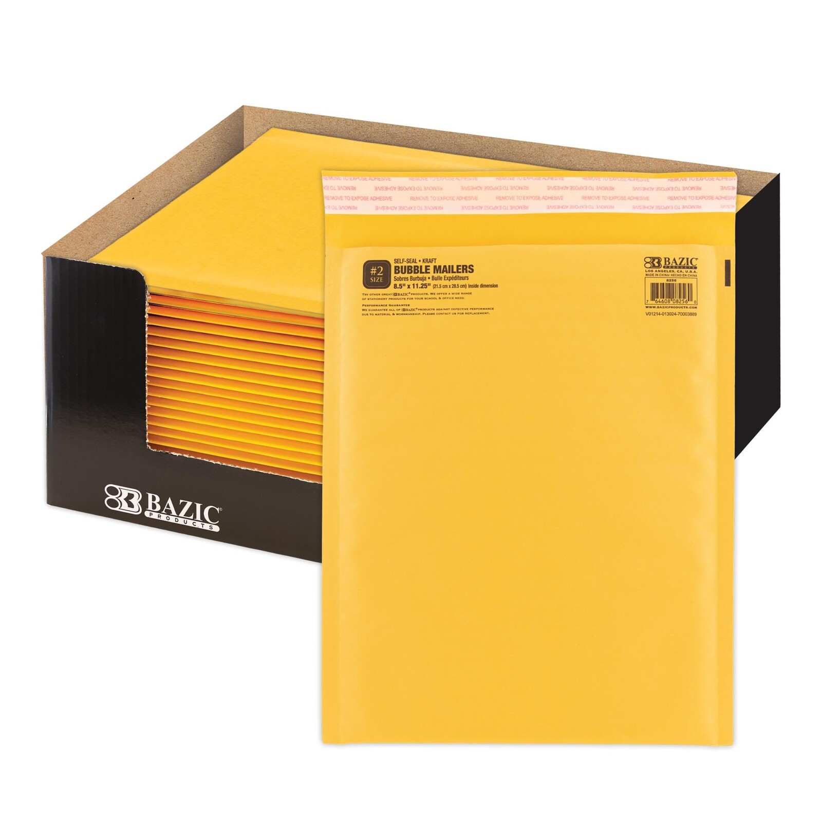BAZIC 8.5″ X 11.25″ (#2) Self-Seal Bubble Mailers-pack of 25