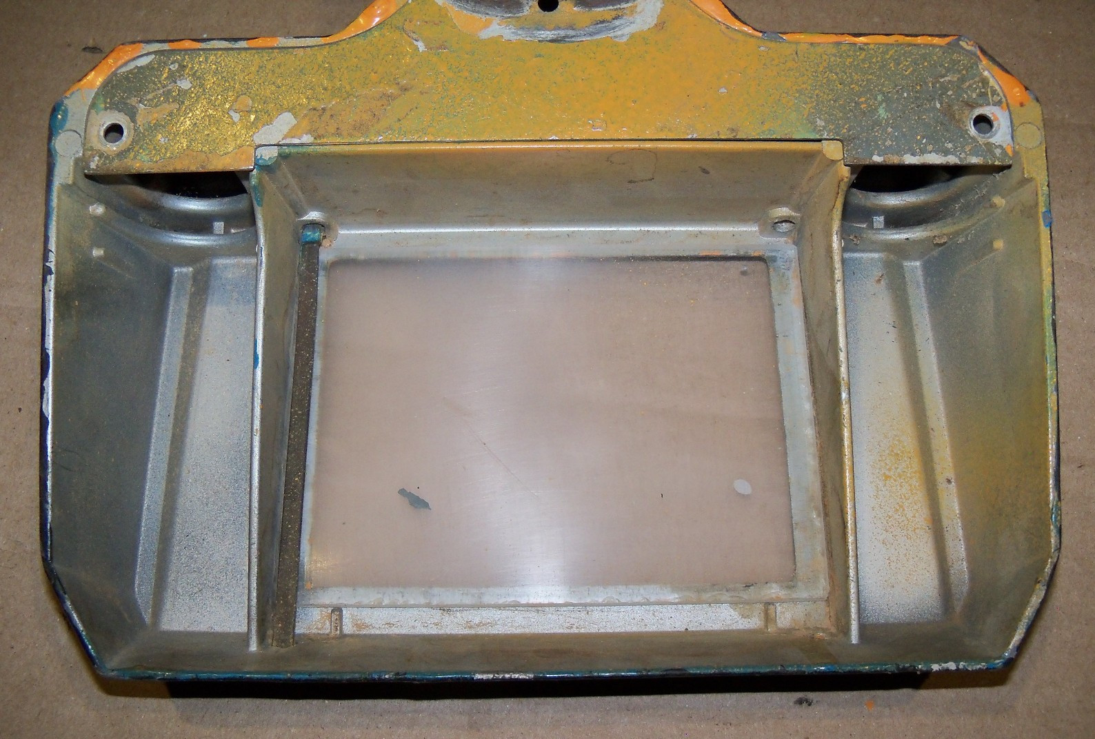 Vintage Delta Triple Duty 7″ Bench Pedestal Grinder Eye Shield Guard Light Cover