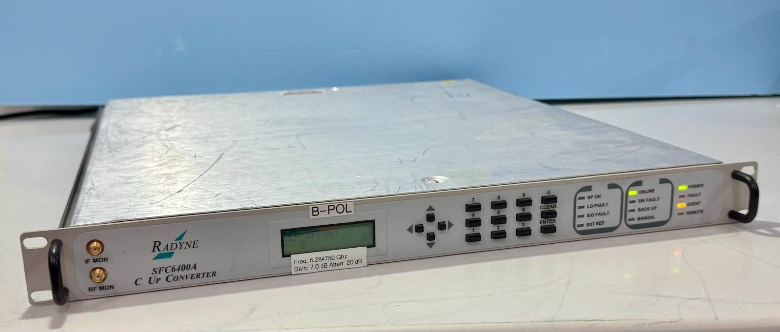 Radyne SFC6400A C-Band Up Converter – TESTED TO POWER ON – No Accessories