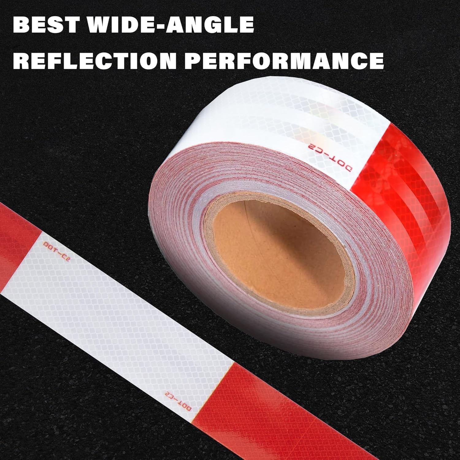 2 Inch x 160 Feet DOT-C2 Reflective Tape Red White Reflective Tape Outdoor Wa…