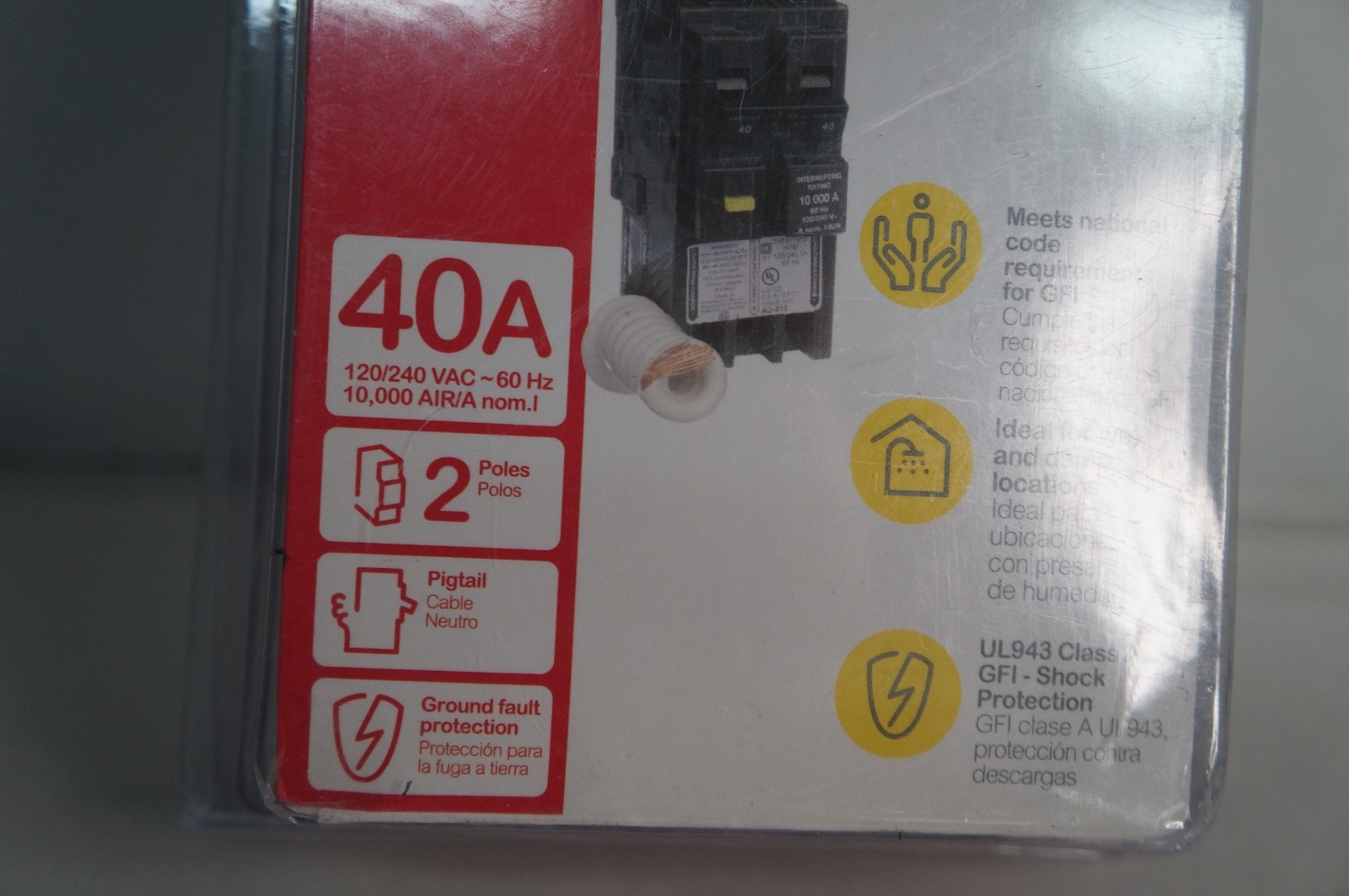 Square D HOM240GFIC Circuit Breaker & Ground- Fault Interrupter
