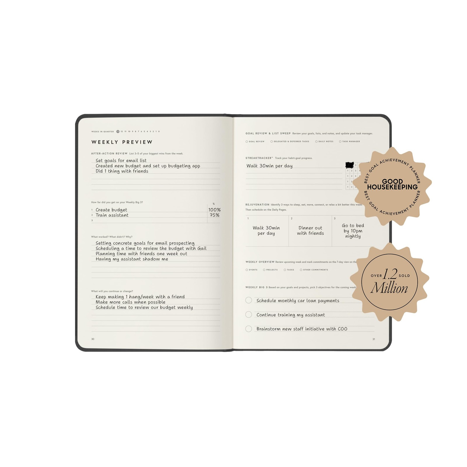 Full Focus Navy Linen Planner by Michael Hyatt – The #1 6 x 9 inches,