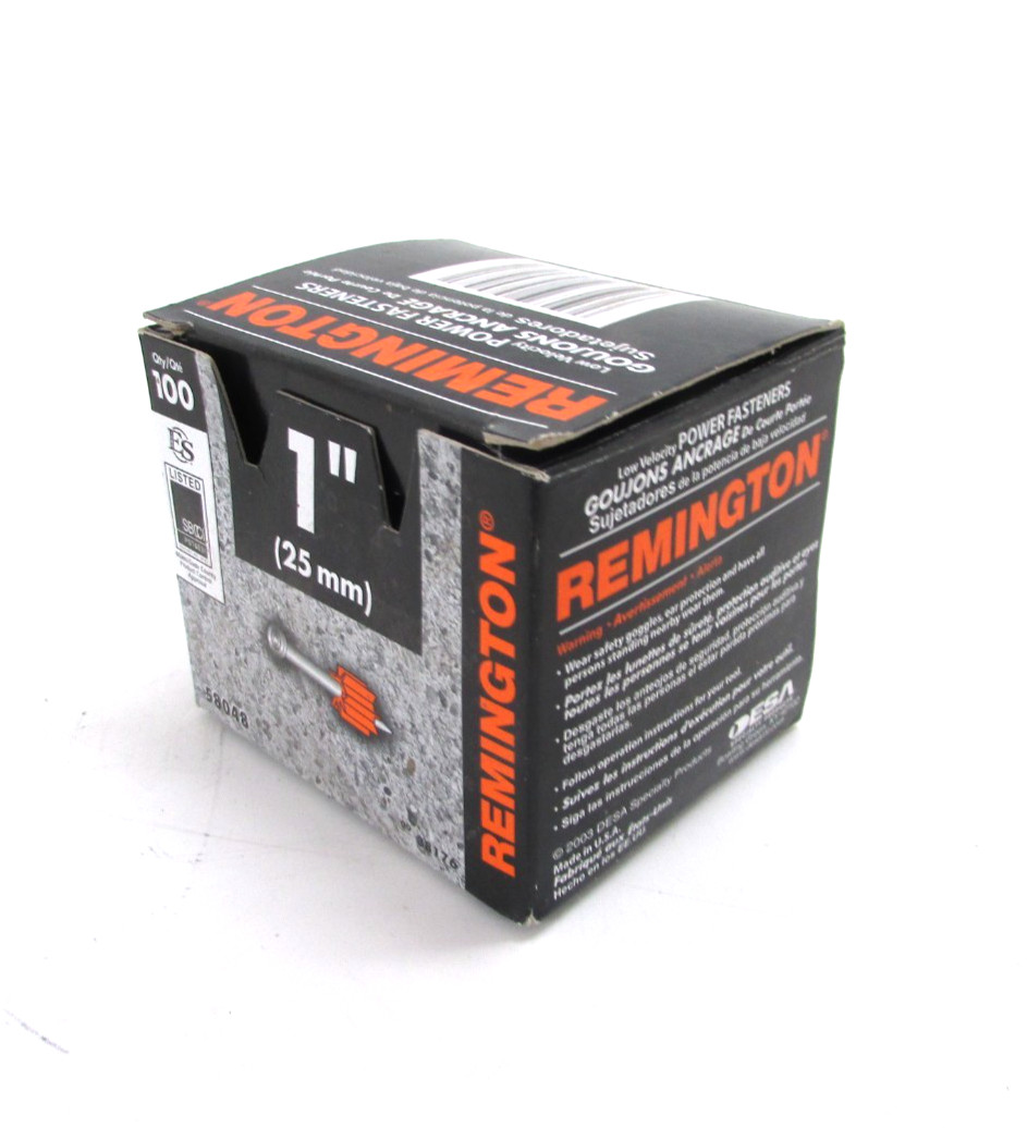 REMINGTON 1″ LOW VELOCITY FASTENERS 58048, BOX OF 100 pcs