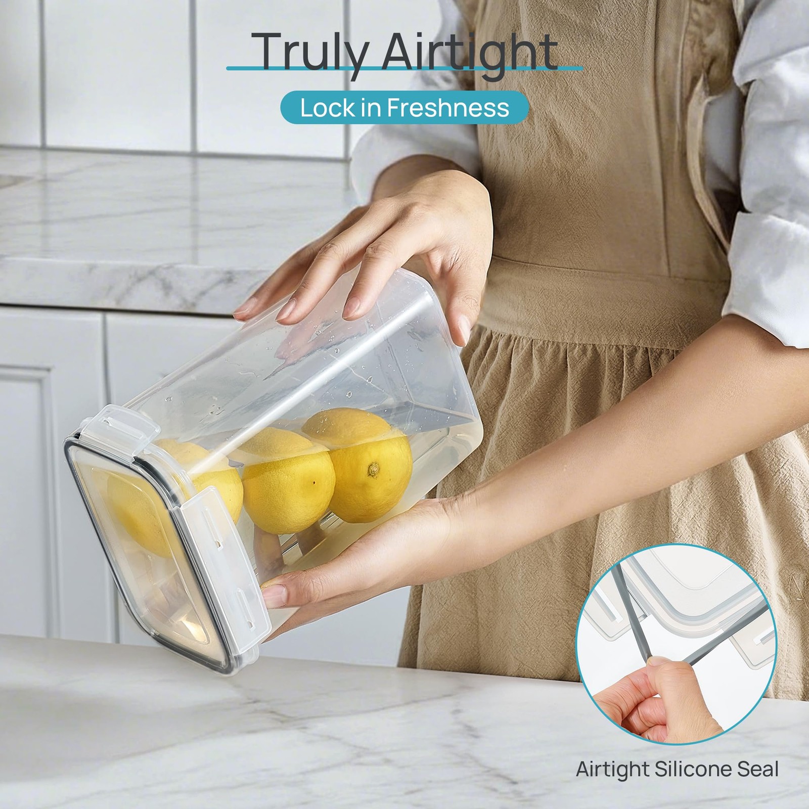 Airtight Food Storage Containers Lids Vtopmart 24 Pcs Plastic Kitchen And