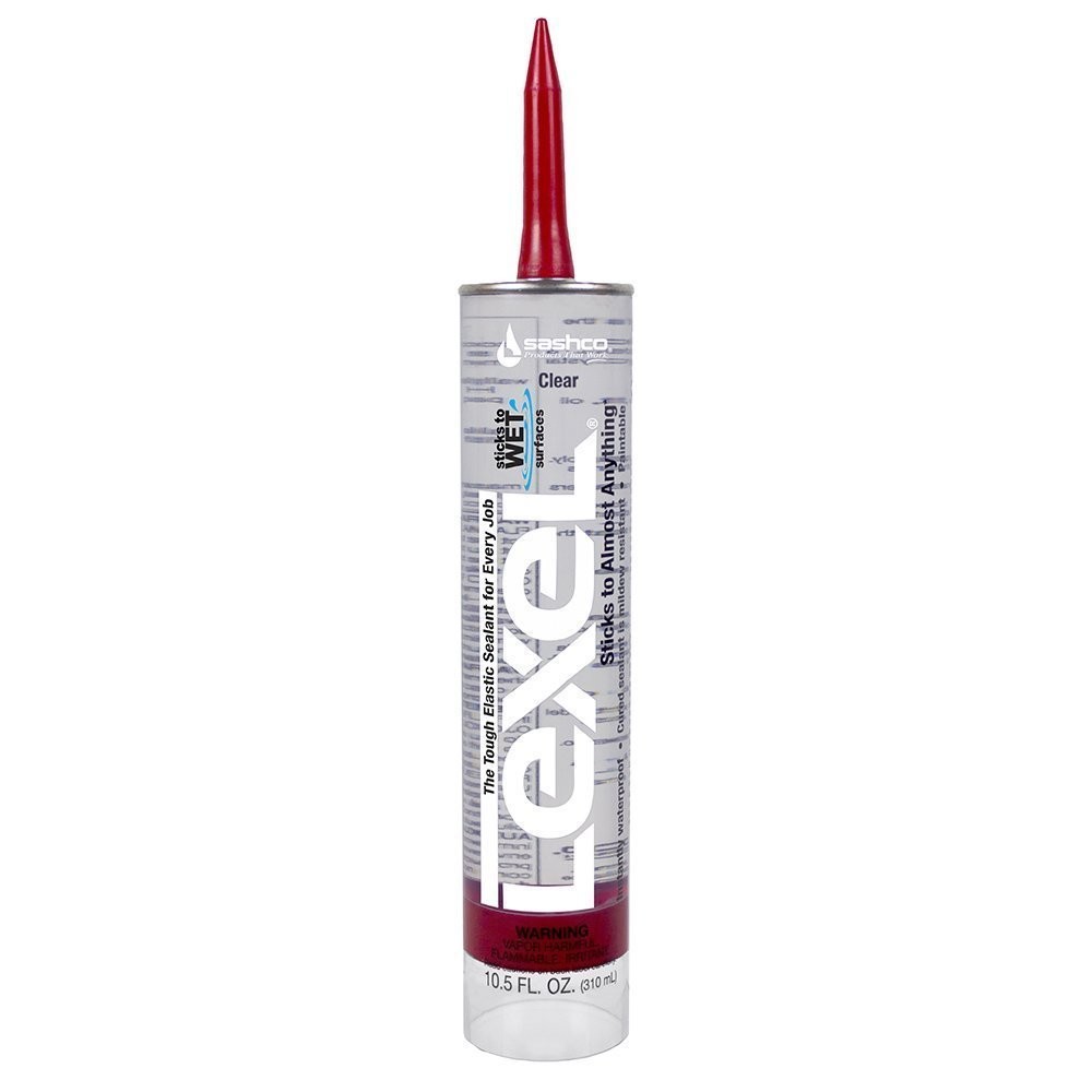 Sashco 13010 10.5oz Sashco Sealants Clear Lexel Adhesive Caulk, 10.5-Ounce (3 Pa