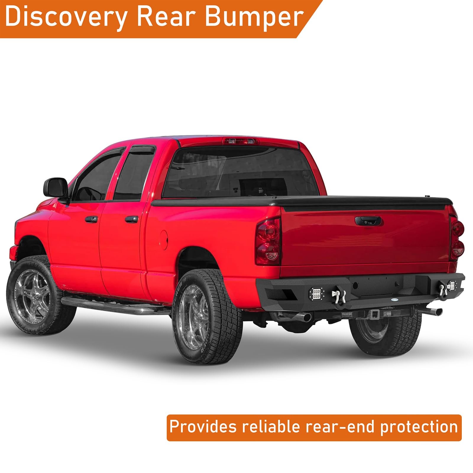 Rear Bumper for Ram 1500 2002-2008 Step Back D-Rings License Mount