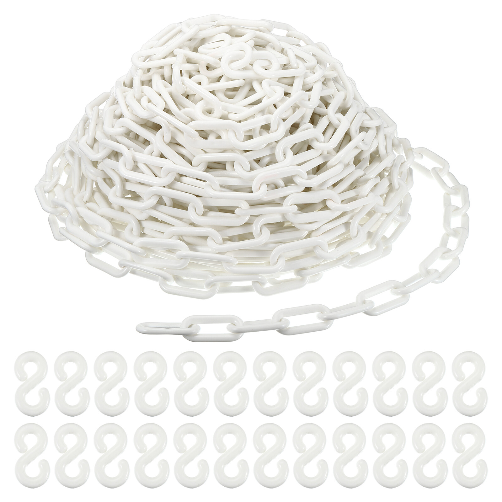 Plastic Chain Links 100 Foot 2″ Safety Chains White Plastic Chains