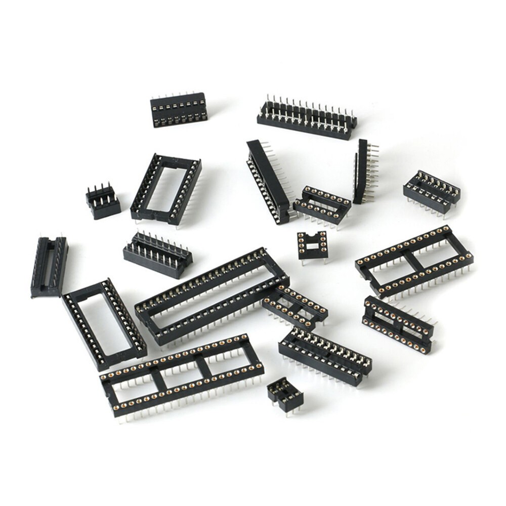 DIL IC Sockets Integrated Circuit Socket DIP Holder 6/8/14/16/18/20/24/28/40 Pin