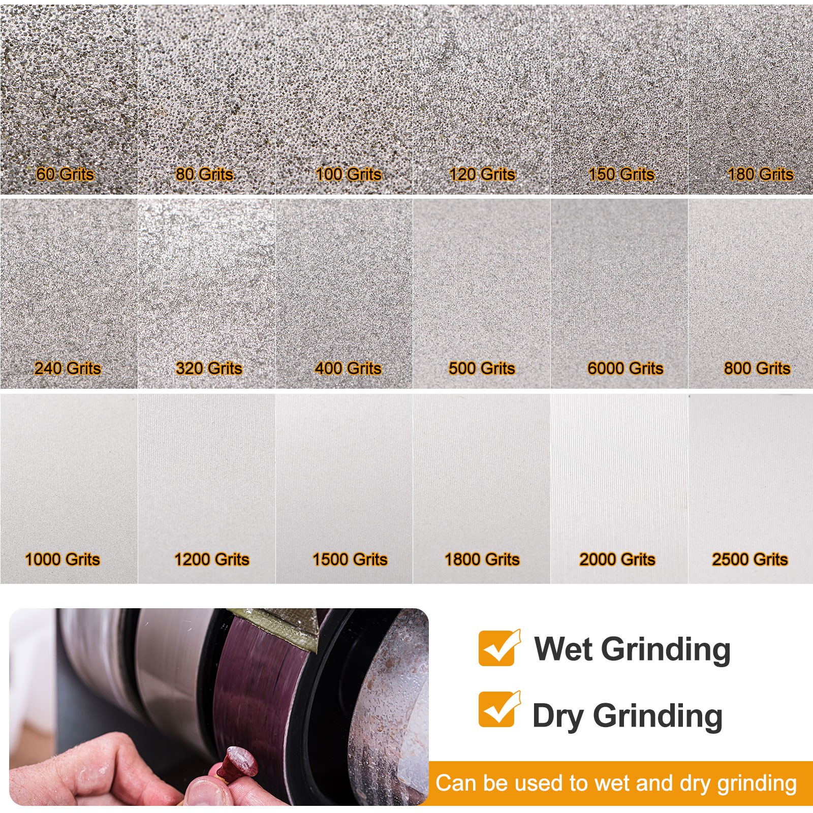 Diamond Lapidary Wheel 6 Inch x 1 Inch Arbor Hole 80 Grit Grinding Wheels