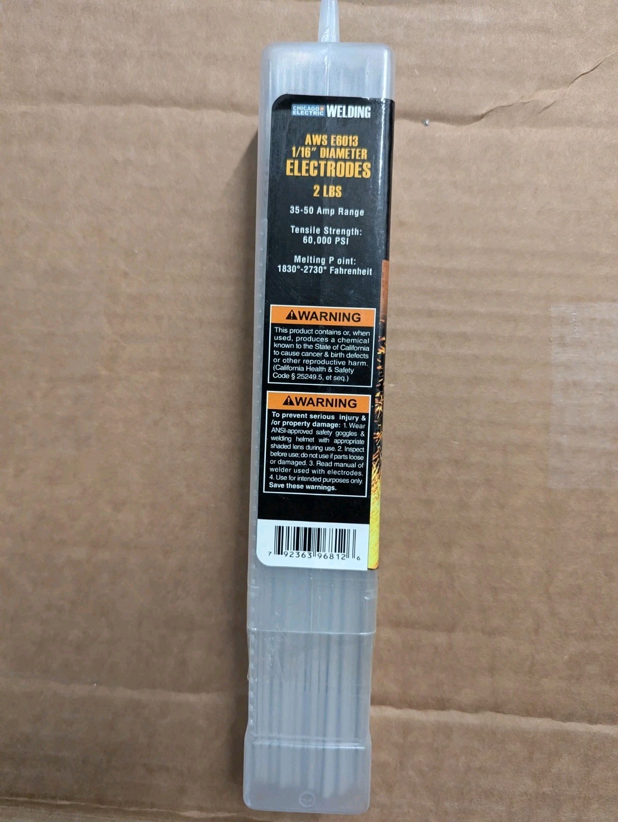 2 Chicago Electric 1/16 IN AWS E6013 WELDING Electrode 60,000lb Tensile Strength